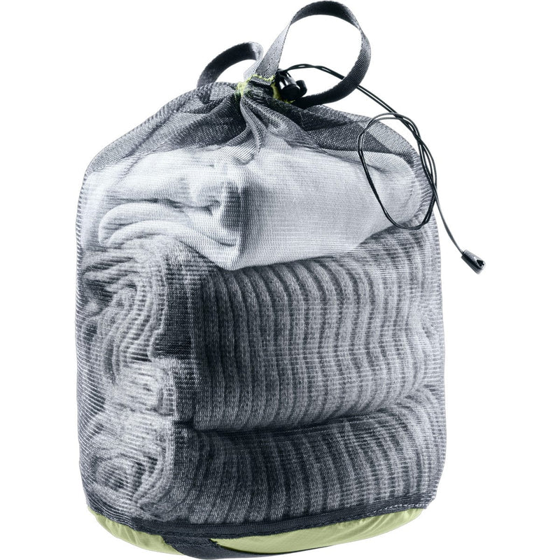 Load image into Gallery viewer, Folded gray socks in a drawstring bag on a white background
