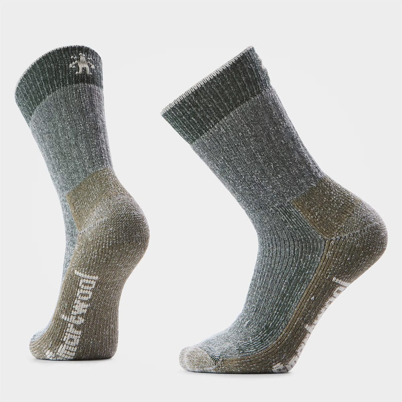 Load image into Gallery viewer, Pair of gray socks with a brand logo on a light gray background
