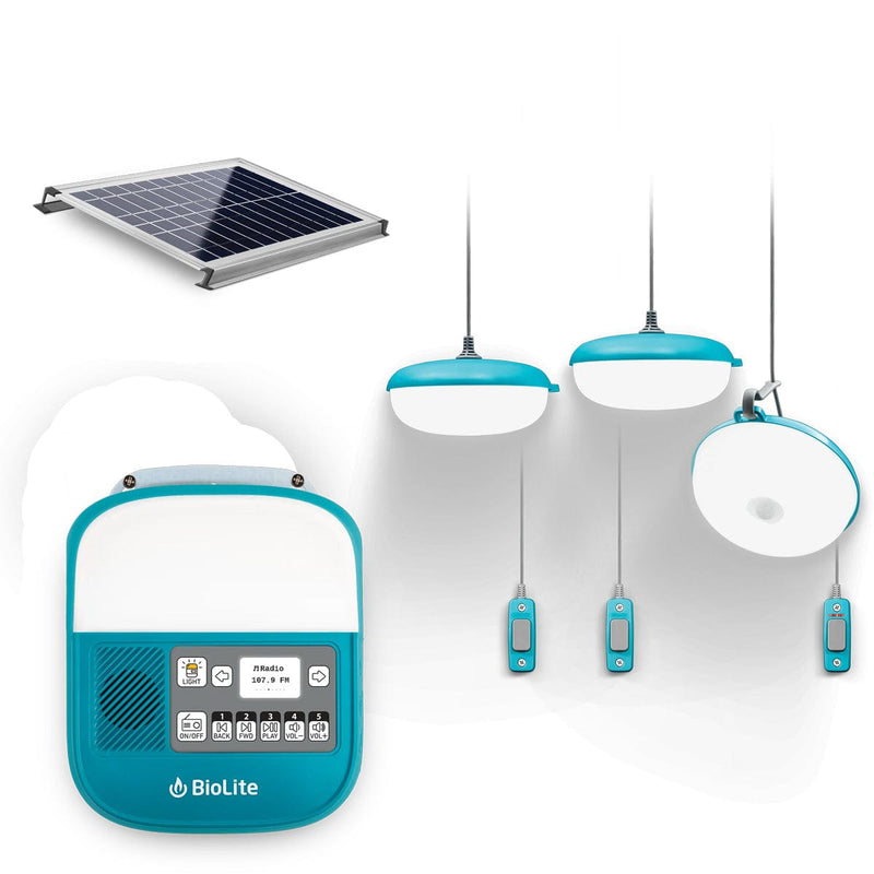 Load image into Gallery viewer, BioLite solar panel and lights on a white background
