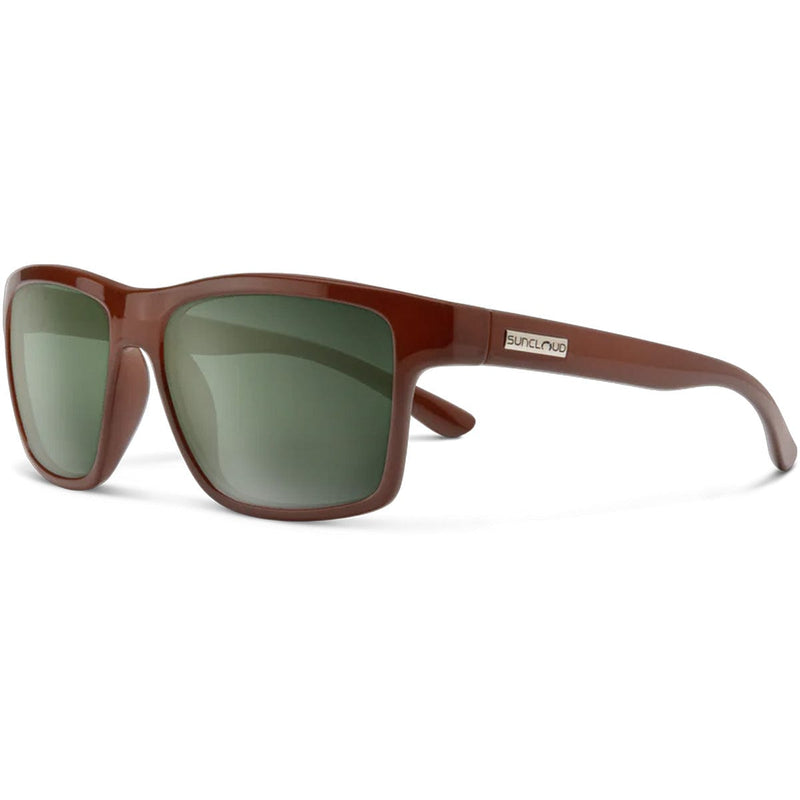 Load image into Gallery viewer, Brown sunglasses with green lenses on a white background
