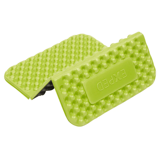 Green textured mat with 'EXPED' branding on a white background
