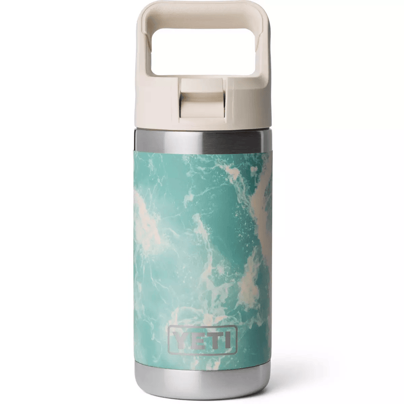 Load image into Gallery viewer, Marble-patterned water bottle with handle on a white background
