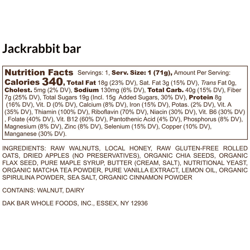 Load image into Gallery viewer, Dak Bar Jackrabbit - Apple, Lemon, Maple &amp; Walnut
