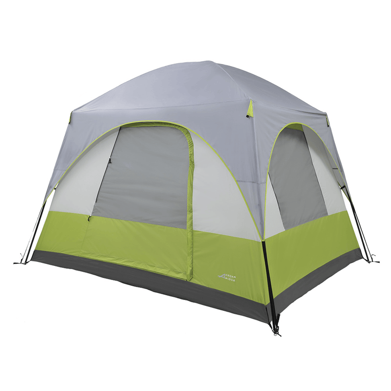 Load image into Gallery viewer, Gray and green tent on a white background
