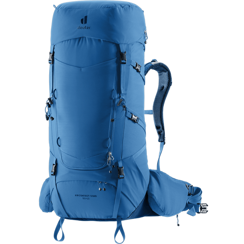 Load image into Gallery viewer, Blue hiking backpack on a white background
