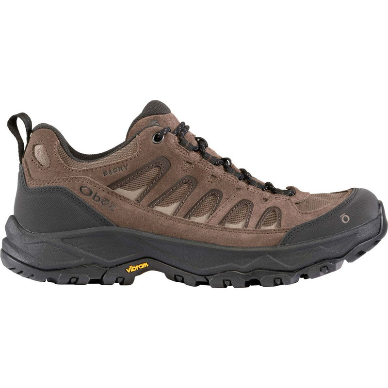 Load image into Gallery viewer, Brown hiking shoe with black sole on a white background
