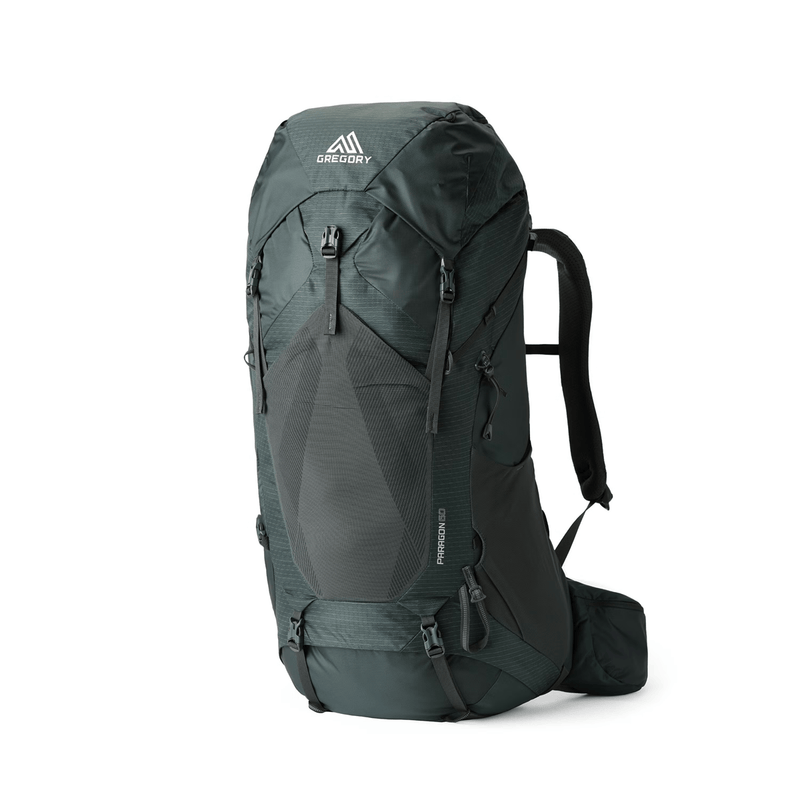 Load image into Gallery viewer, Green hiking backpack with visible brand logo on a white background
