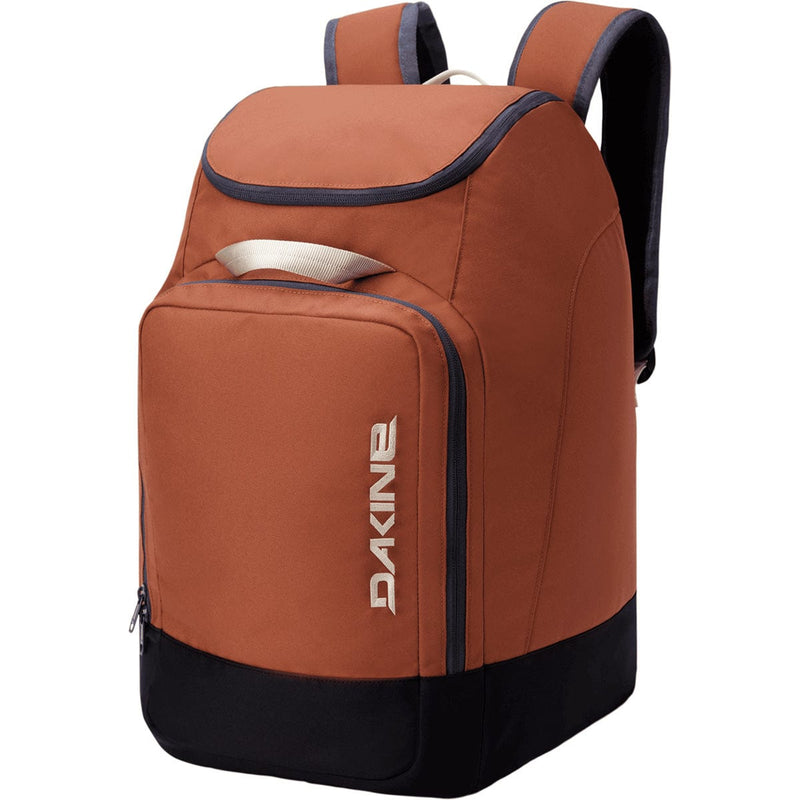 Load image into Gallery viewer, Brown backpack with black accents and Dakine logo on a white background
