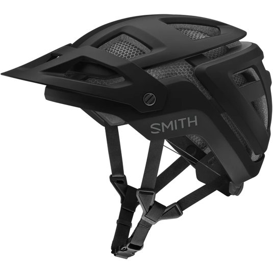 Black helmet with 'Smith' branding on a white background