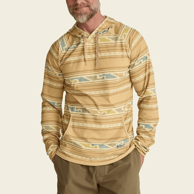 Load image into Gallery viewer, Howler Brothers Loggerhead Hoodie - Temple Tracks / Camel
