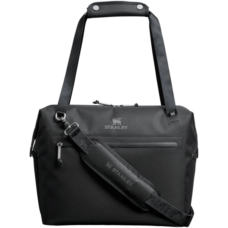 Load image into Gallery viewer, Black shoulder bag with Stanley logo on a white background
