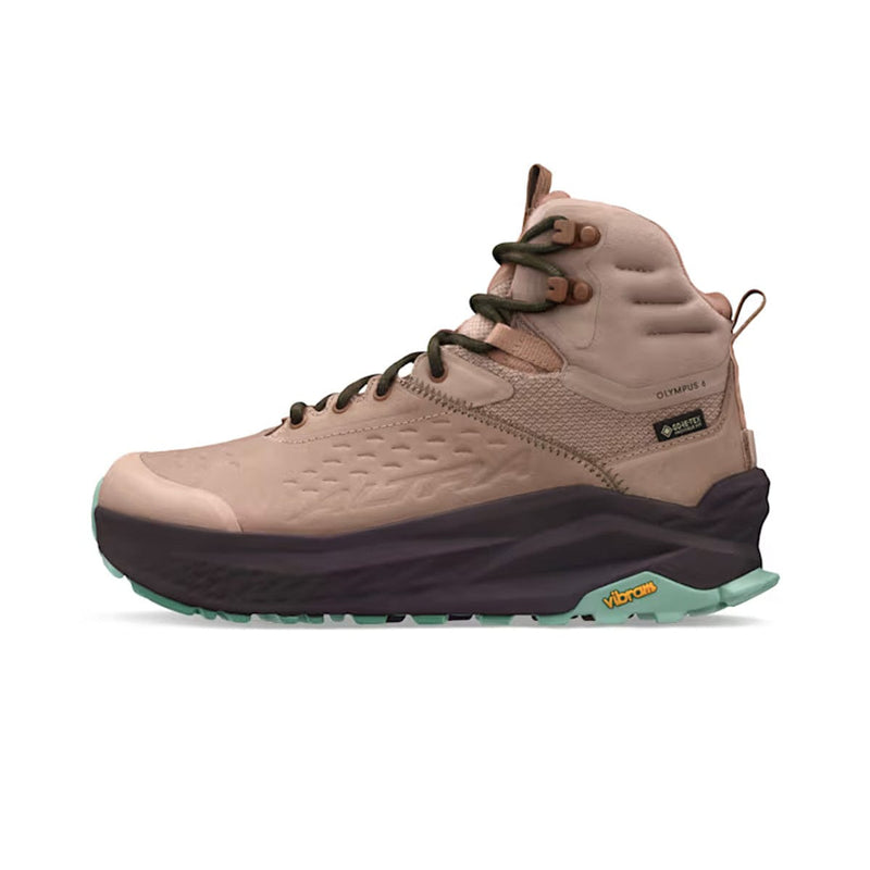 Load image into Gallery viewer, Beige hiking boot with black sole on a white background
