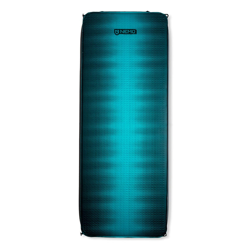 Load image into Gallery viewer, Teal camping mattress with NEMO branding on a white background
