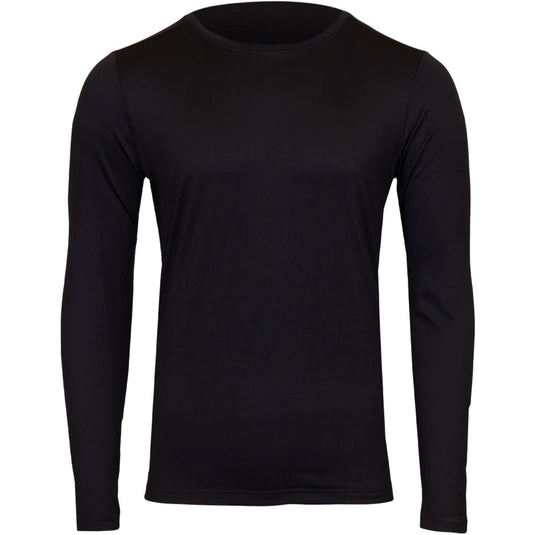 Black long-sleeve shirt on a white background