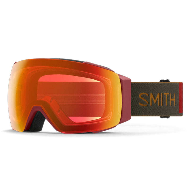 Load image into Gallery viewer, Smith I/O Mag  Ironwood/ChromaPop Everyday Red Mirror/Chromapop Storm Yellow Flash Snow Goggles
