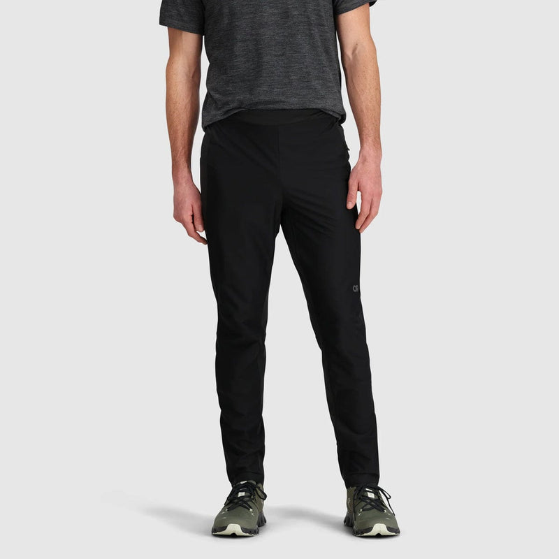 Load image into Gallery viewer, Person wearing black pants and a dark shirt on a light gray background
