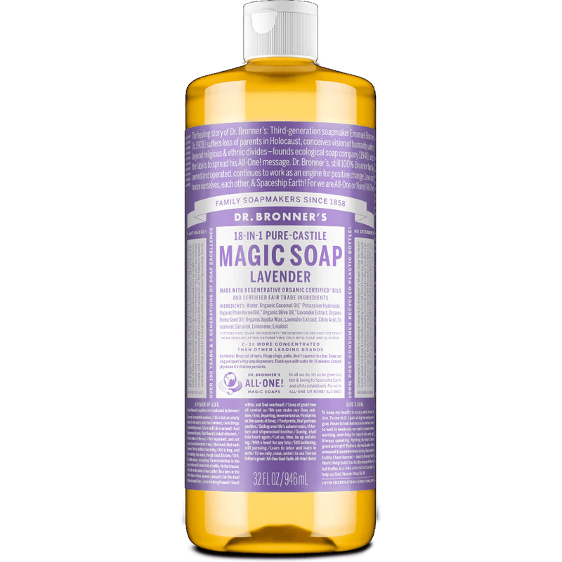 Load image into Gallery viewer, Dr. Bronner's Magic Soap bottle with lavender scent on a white background
