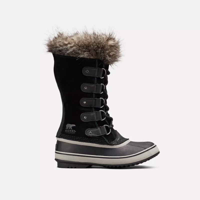 Load image into Gallery viewer, A Sorel Women's Joan Of Arctic Boot with waterproof suede upper, faux fur cuff, and rubber sole.
