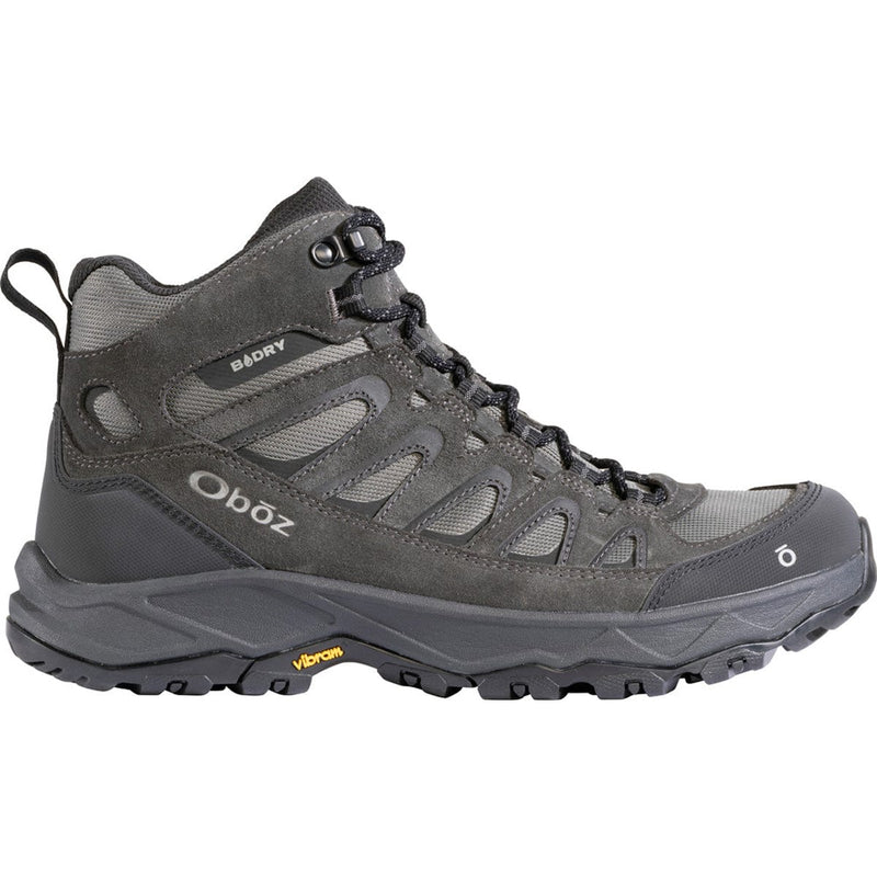 Load image into Gallery viewer, Gray hiking boot with visible branding on a white background
