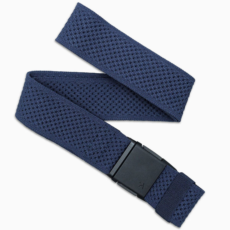 Load image into Gallery viewer, Blue woven belt with a black buckle on a white background
