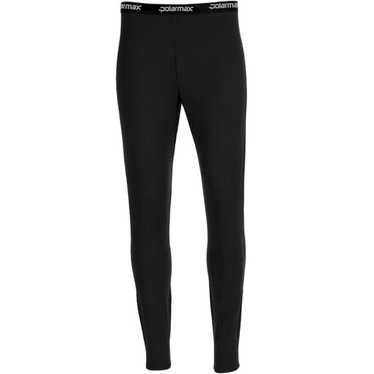 Black leggings with a brand logo on a white background