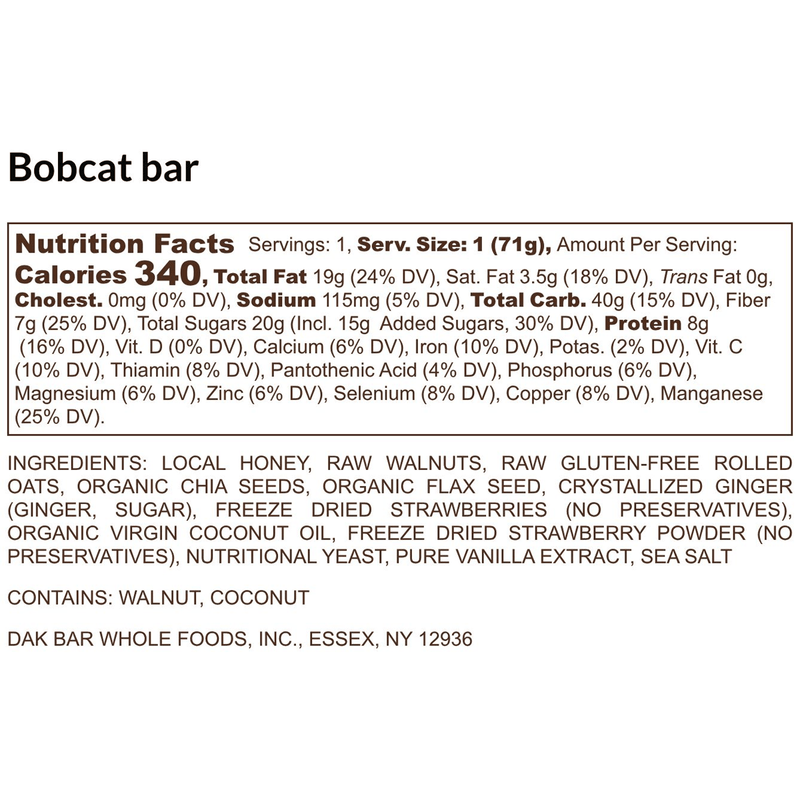 Load image into Gallery viewer, Dak Bar Bobcat - Strawberry, Walnut &amp; Ginger
