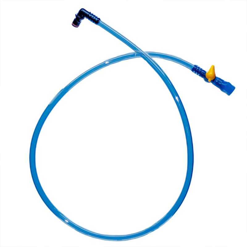 Load image into Gallery viewer, Blue plastic hose with connectors on a white background
