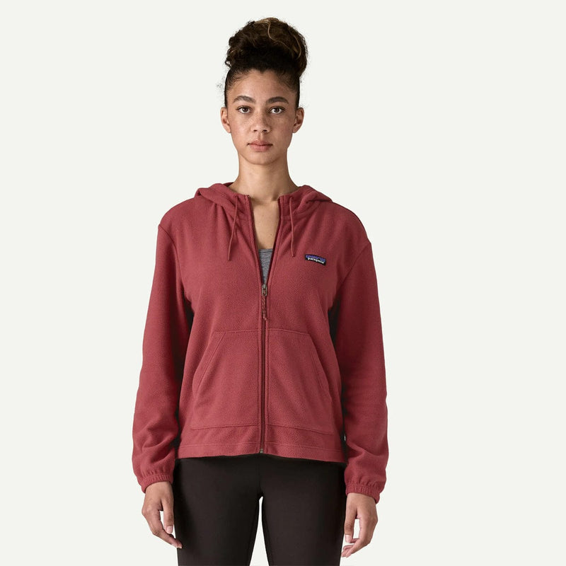 Load image into Gallery viewer, Person wearing a red hoodie with a brand logo on a white background
