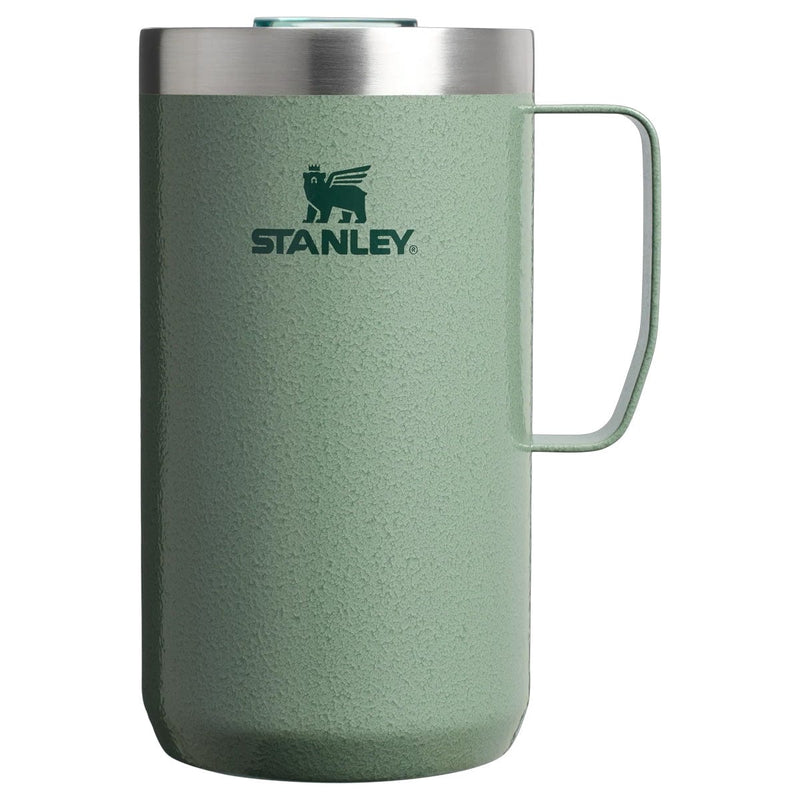 Load image into Gallery viewer, Green Stanley mug with a handle on a white background
