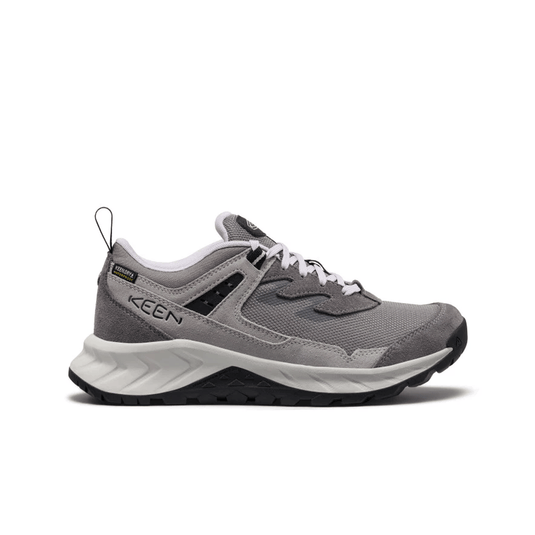 Gray hiking shoe with KEEN logo on a white background