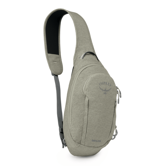 Light gray sling bag with Osprey logo on a white background