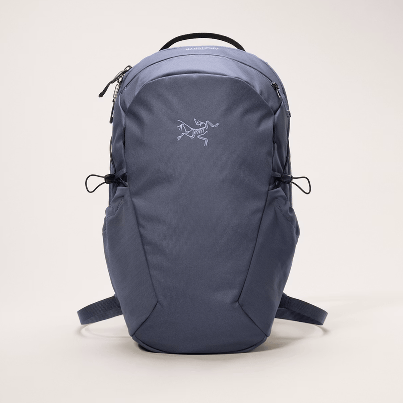 Load image into Gallery viewer, Blue backpack with a brand logo on a white background

