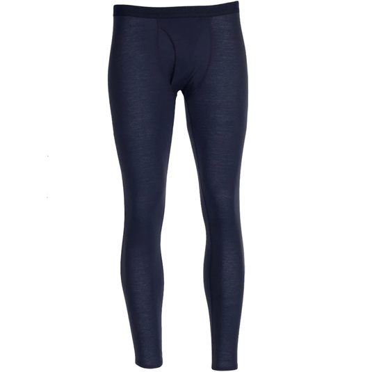 Navy blue leggings on a white background