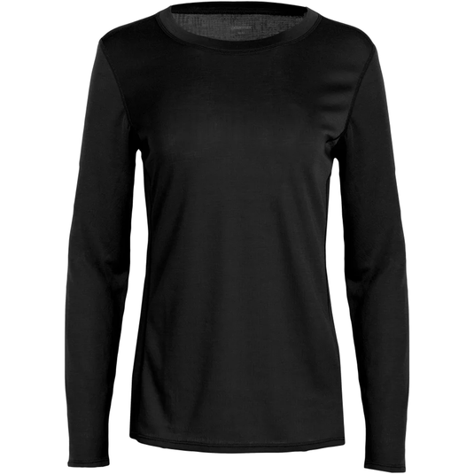 Black long-sleeve shirt on a white background
