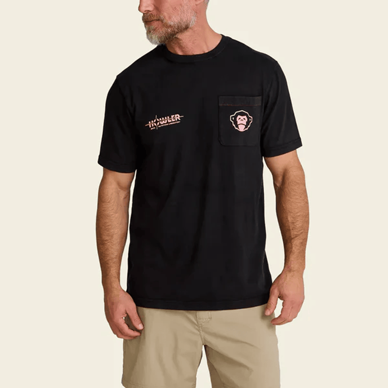 Load image into Gallery viewer, Howler Brothers Cotton Pocket T-Shirt - Mutations Laboratory-Black
