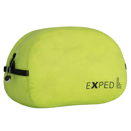 Yellow压缩袋，品牌为EXPED，背景为白色
