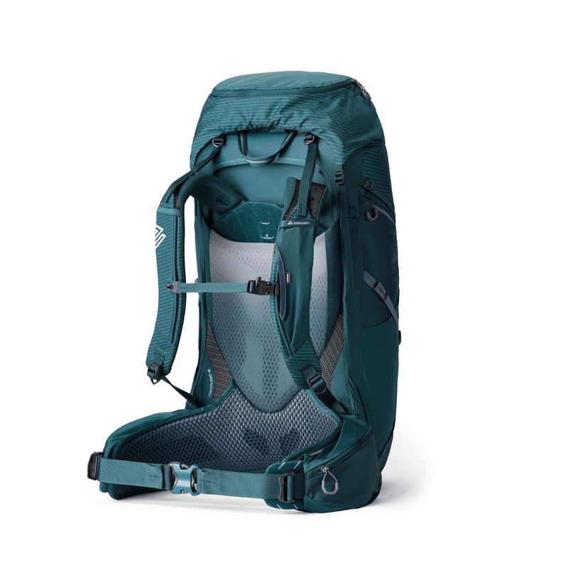 Load image into Gallery viewer, Teal hiking backpack on a white background
