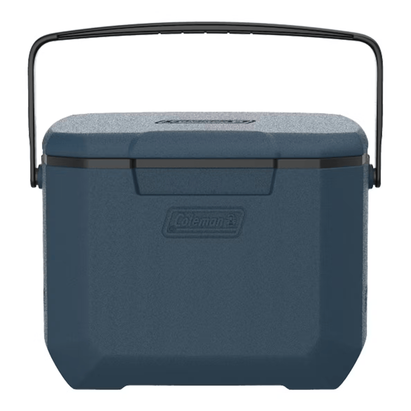 Load image into Gallery viewer, Blue cooler box with a handle on a white background

