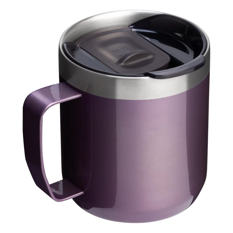 Load image into Gallery viewer, Purple mug with a silver lid on a white background
