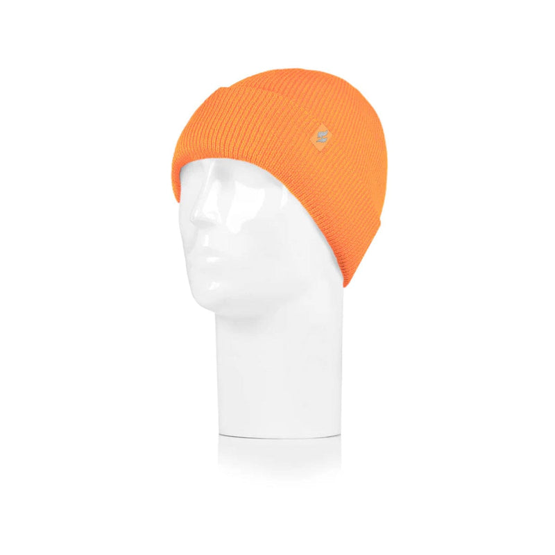 Load image into Gallery viewer, Orange beanie on a white mannequin head against a white background
