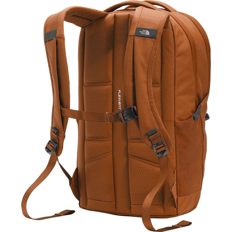 Load image into Gallery viewer, Brown backpack with visible The North Face logo on a white background
