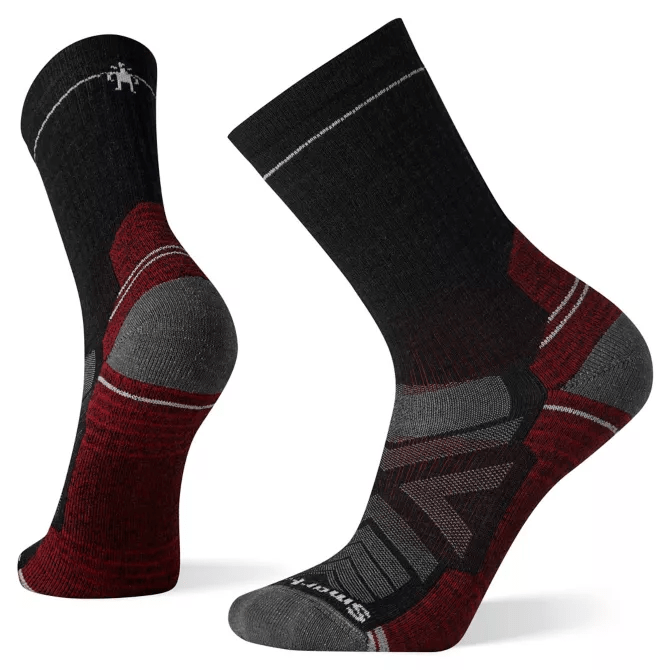 Load image into Gallery viewer, Black, gray, and red socks on a white background
