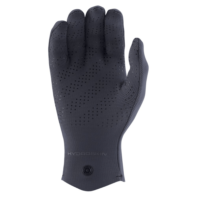 Load image into Gallery viewer, Black glove with textured palm on a white background
