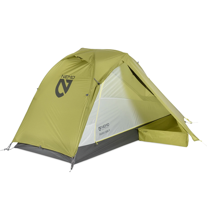 Load image into Gallery viewer, Green camping tent with Nemo branding on a white background
