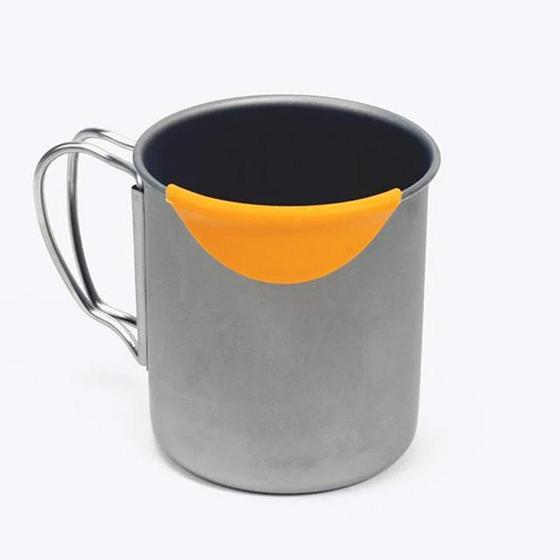 Load image into Gallery viewer, Gray mug with a yellow handle on a white background
