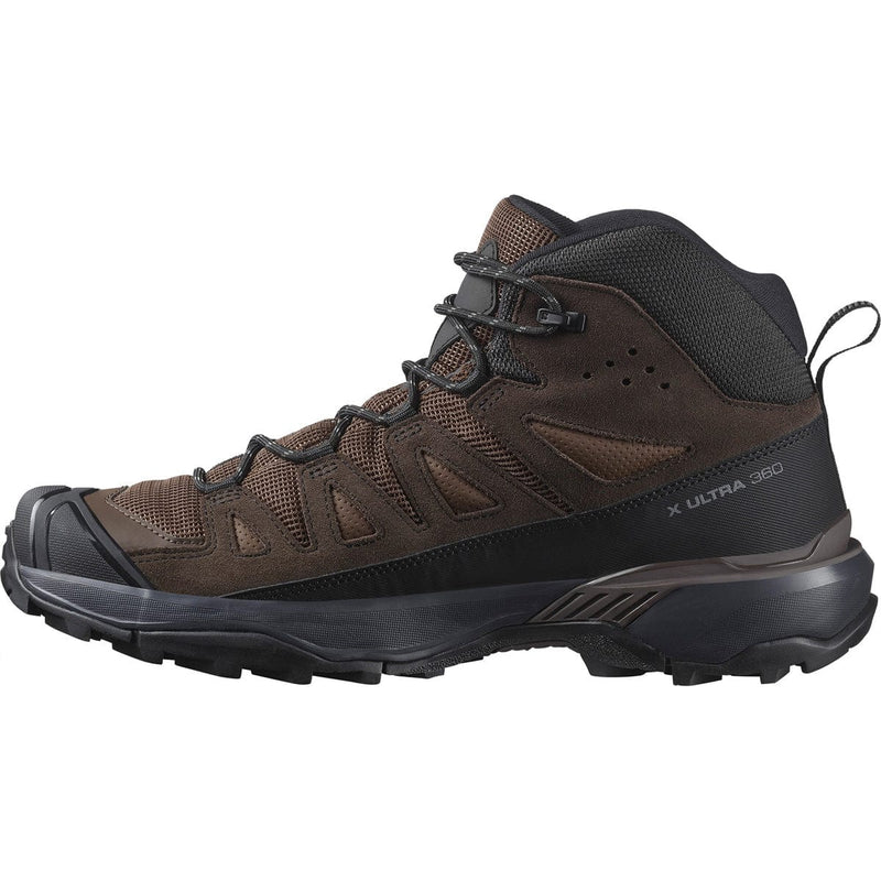 Load image into Gallery viewer, Brown hiking boot with black sole on a white background
