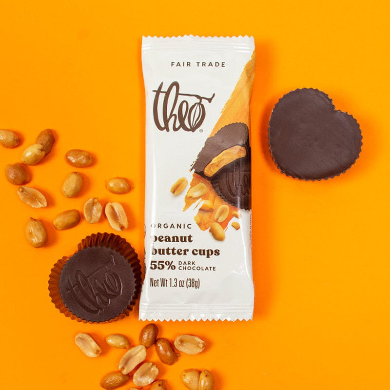 Load image into Gallery viewer, Theo's Peanut Butter &amp; 55% Dark Chocolate Cups
