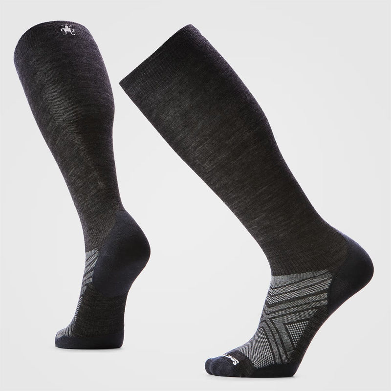 Load image into Gallery viewer, Pair of black knee-high socks on a light gray background
