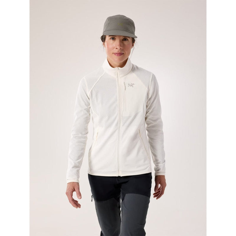Load image into Gallery viewer, Person wearing a white jacket with a brand logo on a light gray background
