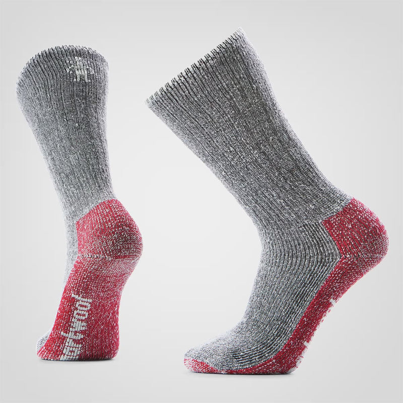 Load image into Gallery viewer, Gray and red socks with 'Hi-Tec' branding on a light gray background
